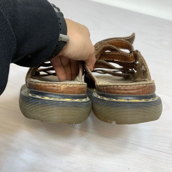 Vintage Dr. Martens Dune Fisherman Y2K Leather Chunky Sole Platform Sandals Sz 9 - Picture 4 of 11